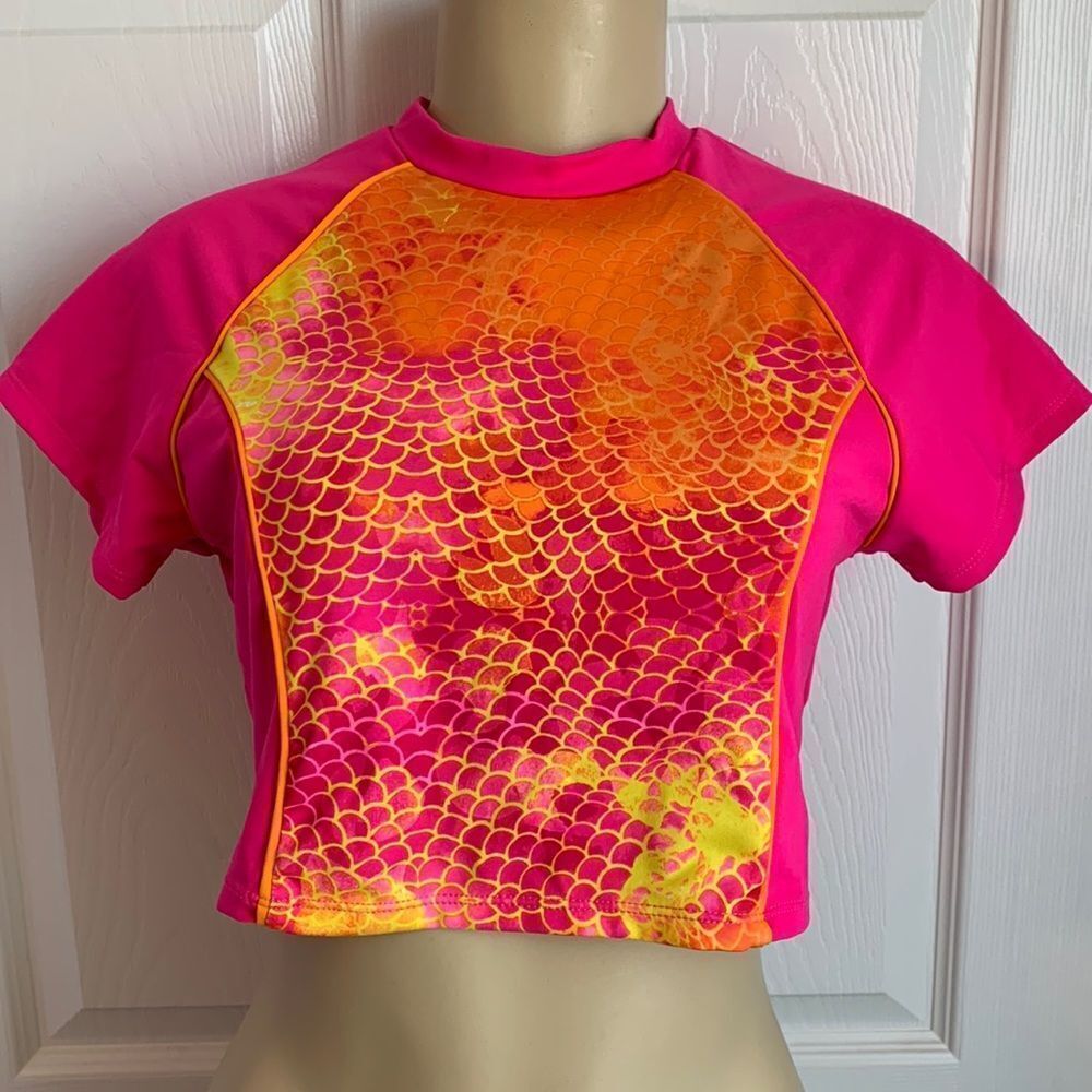 Dolfin Swimsuit Top Rash Guard Swimwear L